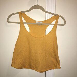 Cute yellow crop tank top
